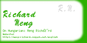 richard meng business card